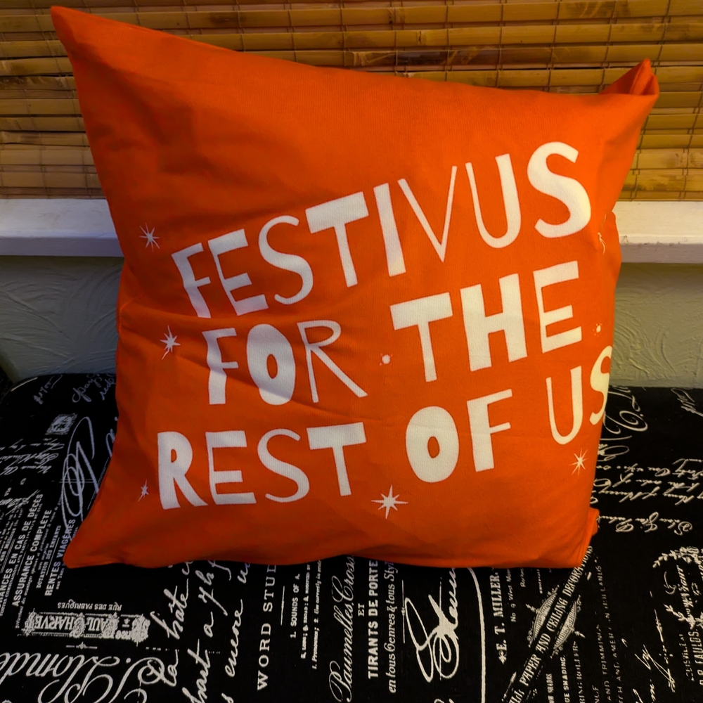 Festivus Red Decorative Pillow Sham